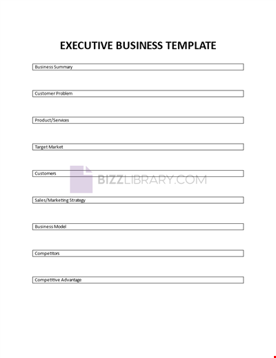 Executive Business Summary