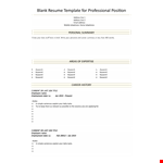 Personalized Professional Curriculum Vitae Template: Designed for You example document template