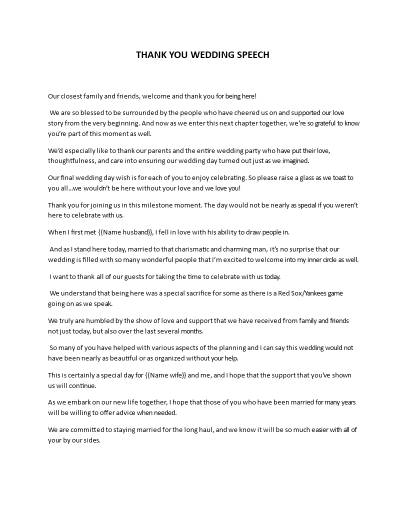 wedding speech