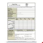 Small Business Project Plan Template example document template