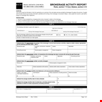 Formal Brokerage Activity example document template