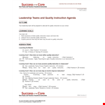 Quality Instruction: Meet Our Exceptional Leadership Team example document template