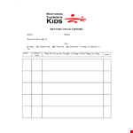Mentor Contact Report Template example document template