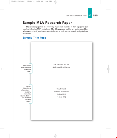 Mla Research Paper: A Simple Guide | Sanctions and Hussein