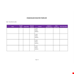 Stakeholder Register Template example document template 