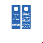 Door Hanger Template - Customize, Print, and Hang with Ease example document template