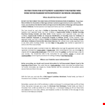 Dependent Settlement Agreement Template Nutcvpju example document template