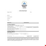 Contract Status Example example document template