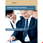 Consulting Services Business Plan Template example document template