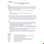 Policy For Letter Of Intent example document template 