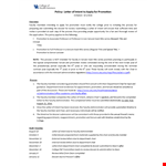 Policy For Letter Of Intent example document template