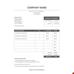 Contractor Quotation Template - Get a Custom Quote for Your Company example document template