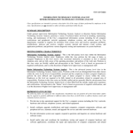 IT Systems Analyst Job Description - Analyzing and Managing Information Technology Systems example document template