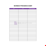 Workout Progress Chart example document template