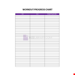 Workout Progress Chart example document template 