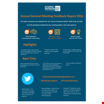Meeting Feedback - Northern Region | Investment Insights example document template