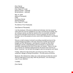 Jury Duty Excuse Letter Template | Employee Business Address example document template