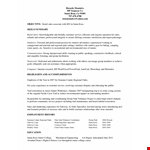 Marketing Sales Associate Resume example document template