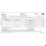 Customize Your Banking Transactions with Our Deposit Slip Template example document template
