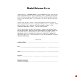 Authorize Church Photography with Electronic Model Release Form example document template