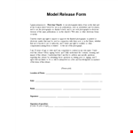 Authorize Church Photography with Electronic Model Release Form example document template 