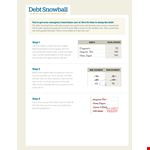 Use our Debt Snowball Spreadsheet to Easily Track and Pay Off Your Debts example document template