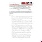 Referral Agent Agreement Template - Create an Effective Referral Agreement | MaxNoc example document template