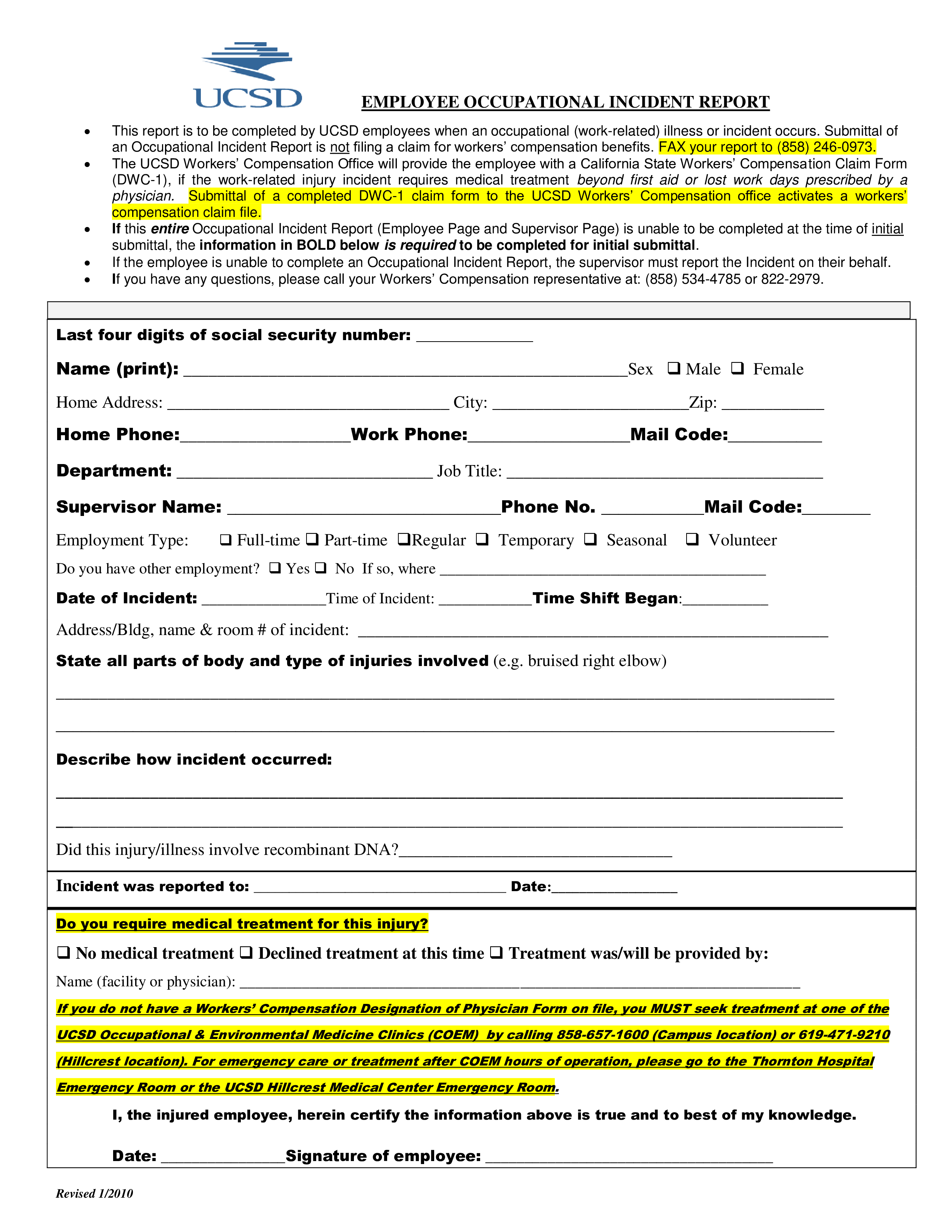 Employee Incident Report employee-incident-report