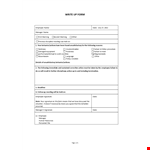 Write Up Form example document template