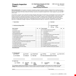Property Inspection Report example document template