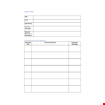 Lesson Plan Template for Training Sessions example document template