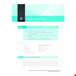 Sales Strategies Planning Process Rvqjfdkbr example document template