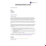 Bonus Letter To Employees example document template