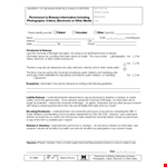 Grant Media Permission with University Photo Release Form example document template