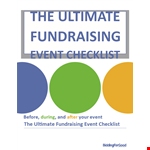 Fundraising Event To Do List Template example document template