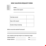 Easy Vacation Request Form with Signature - Get Your Time Off Approved example document template