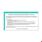 Small Business Budget Template for Financial Analysis - Jaxworks example document template