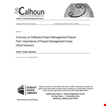 Software Project Management Report Template example document template