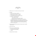 Family Council Agenda Template example document template