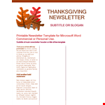 Thanksgiving Menu Template - Free Download & Easy to Use example document template 