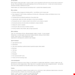 Manager Retail Job Description example document template 