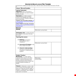 Standards Based Lesson Plan Template example document template