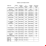 Humphrey's Lunch Schedule Template example document template 
