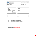 April Staff Meeting Agenda - Manager's Format example document template