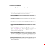 Create Effective Training Manuals | Content, Structure & Learning example document template
