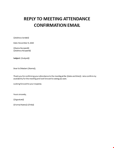 Reply to confirmation email