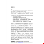 Improving Employee Performance: Warning Letter example document template