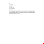 Food Quality Complaint Letter example document template