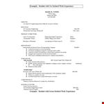 Sample Resume Objective for No Work Experience | Education, Experience | Wichita, Angelo example document template