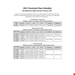 Preschool Class example document template